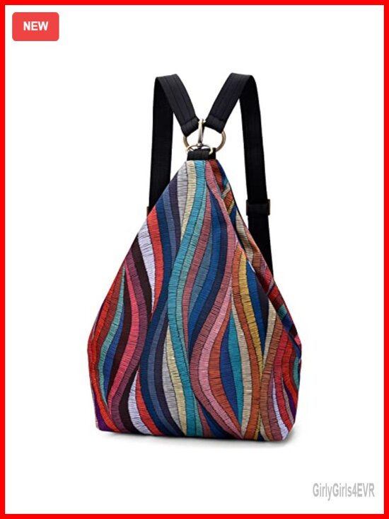 Boho Small Backpack Purse - Casual Fashion Daypack with Polyester Lining, Fits main image 5